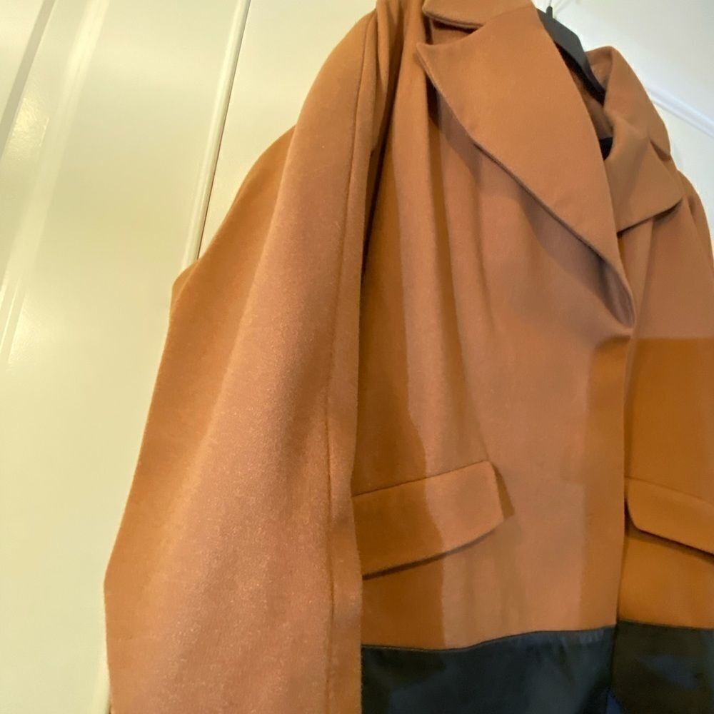 Cynthia Steffe Color Block Wool And Lambskin Coat… - image 7